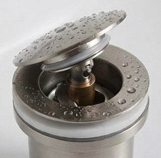 PILETTA CLICK CLACK 1'1/4 IN OTTONE NICKEL SPAZZOLATO