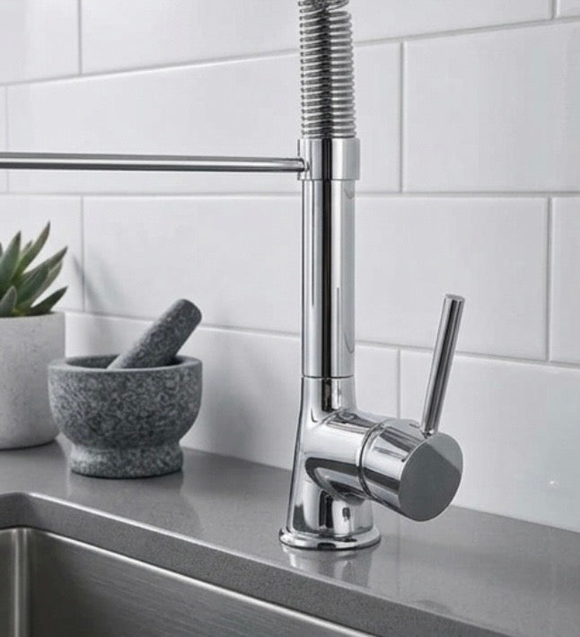 EMMEVI: MISCELATORE MONOCOMANDO LAVELLO CON DOCCETTA ESTRAIBILE