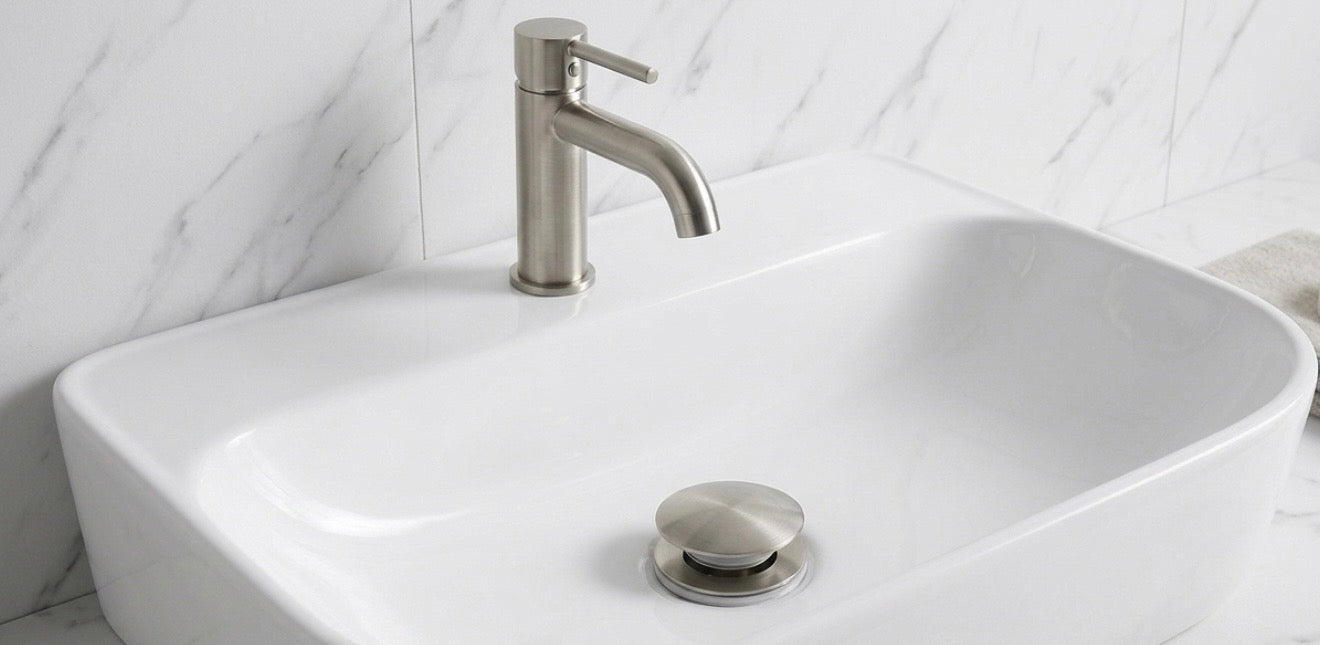 PILETTA CLICK CLACK 1'1/4 IN OTTONE NICKEL SPAZZOLATO