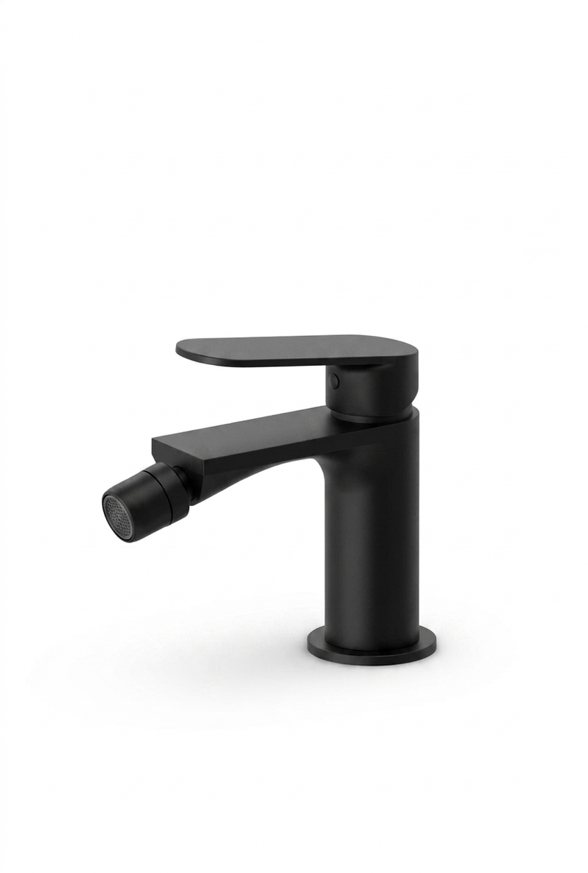 NEWFORM: MISCELATORE MONOCOMANDO BIDET NERO OPACO
