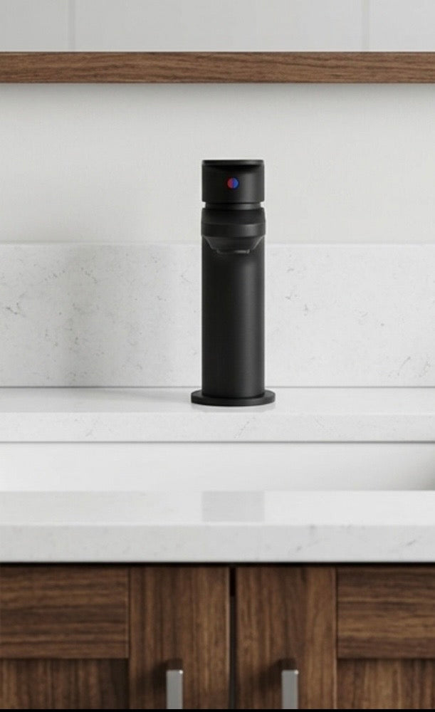 NEWFORM: MISCELTORE MONOCOMANDO LAVABO NERO OPACO