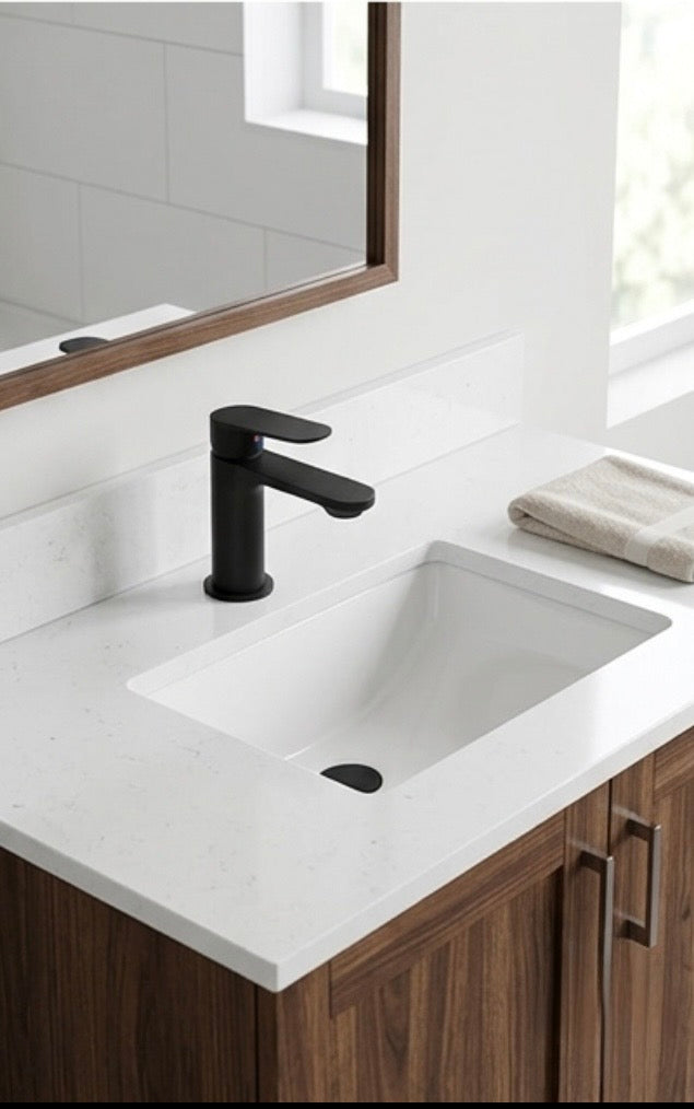 NEWFORM: MISCELTORE MONOCOMANDO LAVABO NERO OPACO