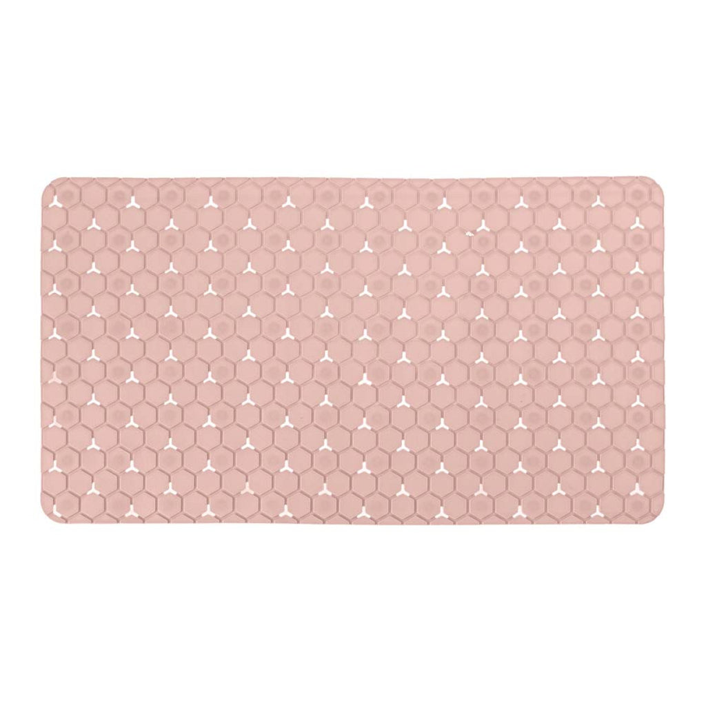 TAPPETO ANTISCIVOLO IN PVC ROSA / BIANCO 75X43